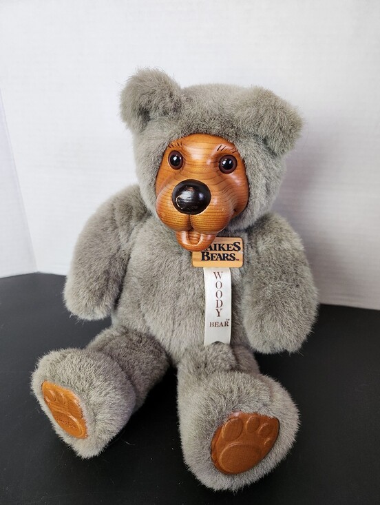 Robert Raikes Other - Vintage Robert Raikes Woody Teddy Bear Plush Wooden Face & Paws Applause